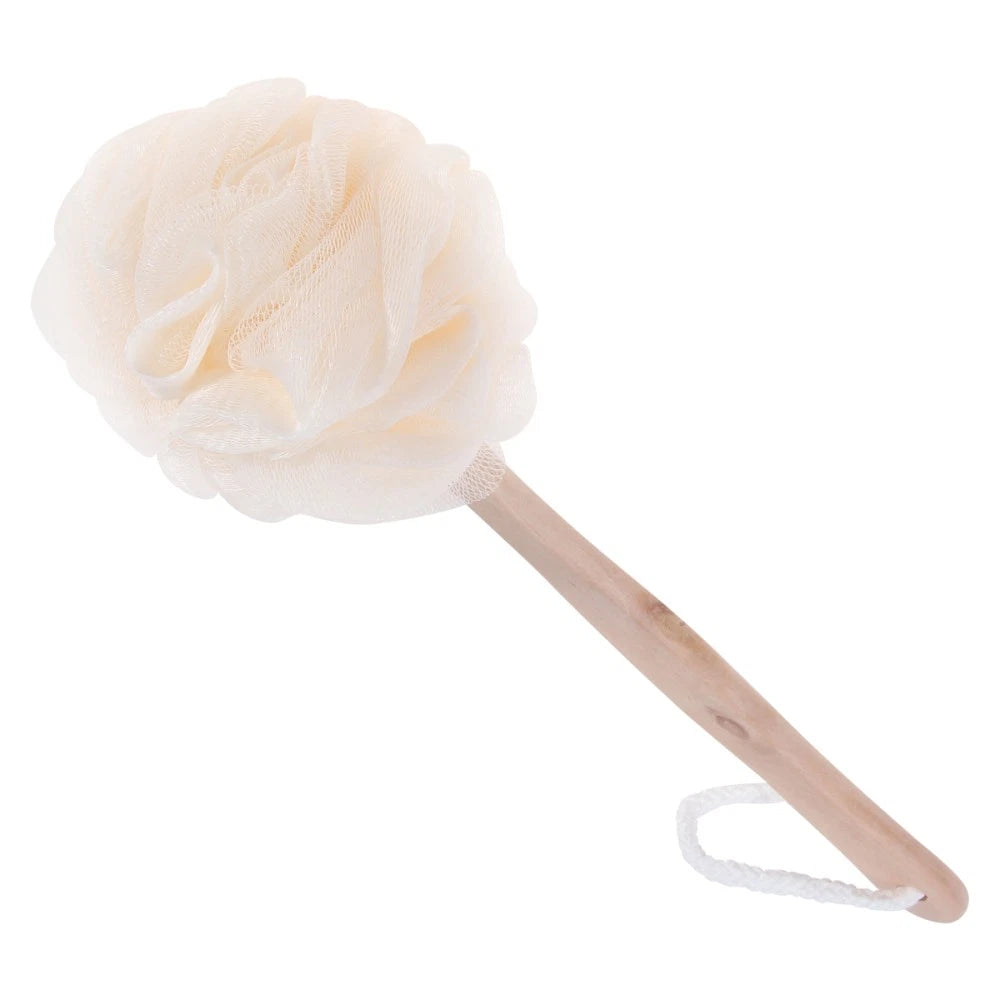 Bath Exfoliating Sponge Brush Long Handle Mesh Loofah Back Scrubber