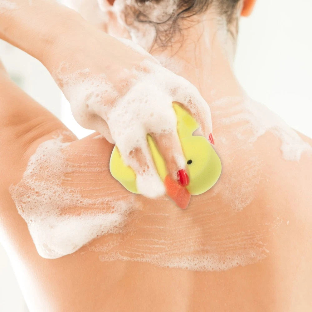 4 Pcs Little Yellow Duck Bath Brush Toddler Child Scrubber for Body