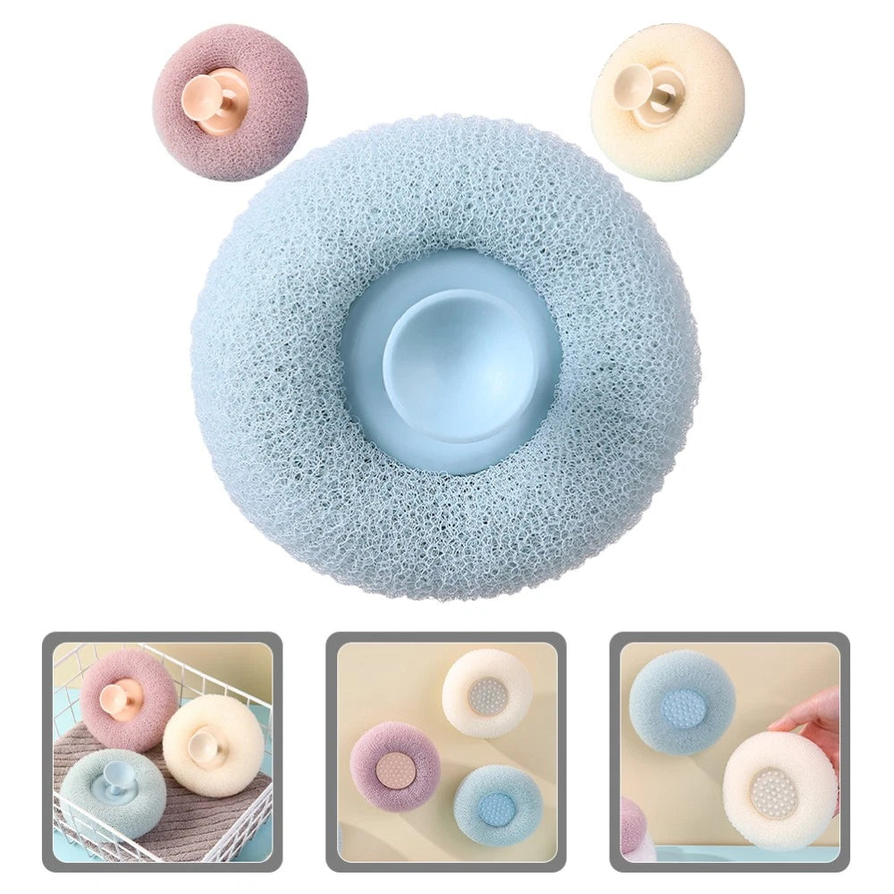 3 Pcs Bath Brush Scrubbers Shower for Mesh Puff Accessories