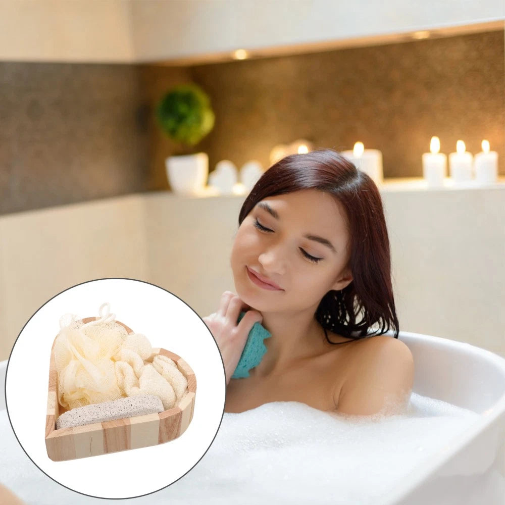 Heart-shaped Bath Brush Skin Scrubber Exfoliator Back for Shower