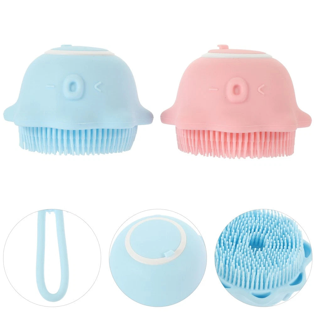 2 Pcs Bath Brush Multi-functional Exfoliating Baby Child Scrubber
