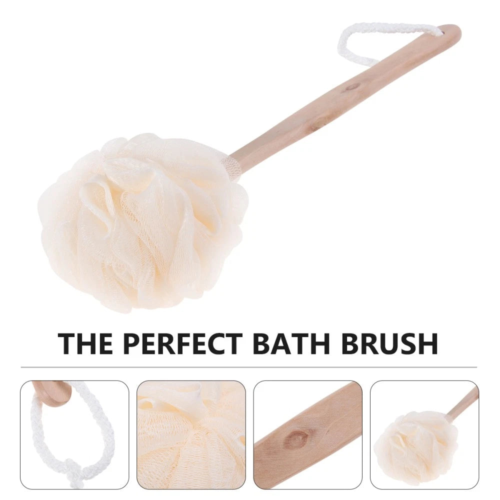 Long Handled Loofah Bath Sponge Brush Exfoliating Shower Scrubber for Adults