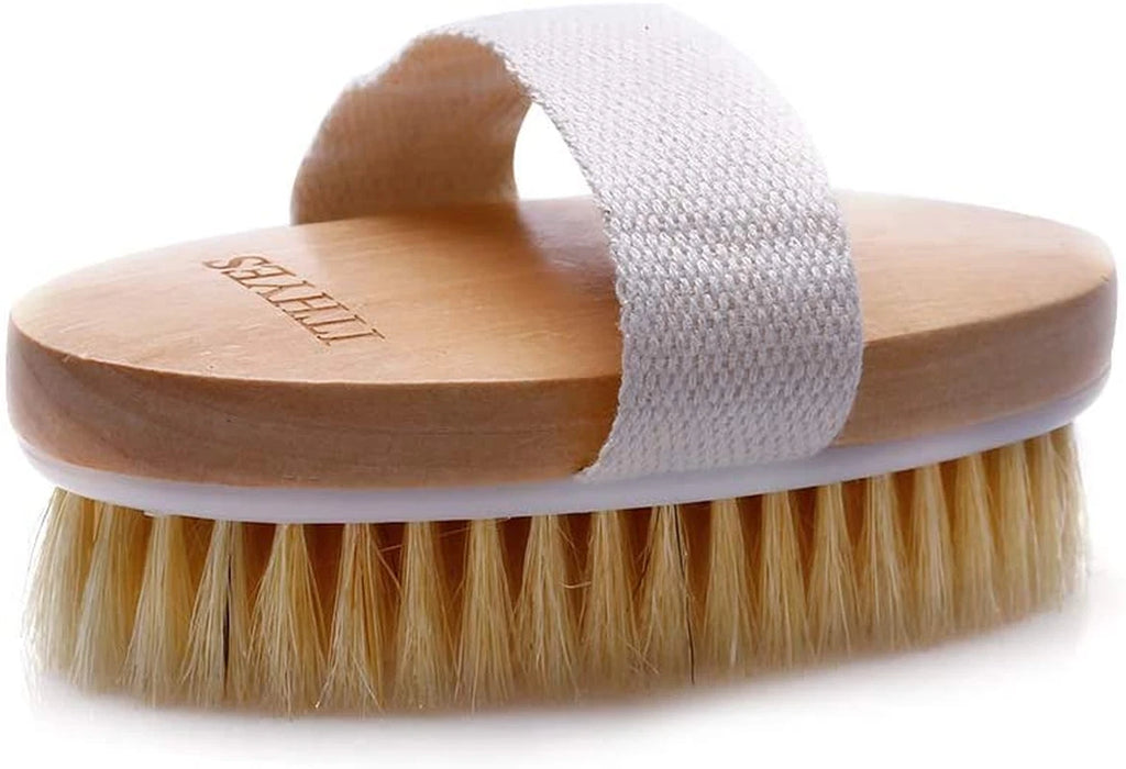 Dry Brushing Body Brush Exfoliating Brush Natural Bristle Bath Brush for Remove