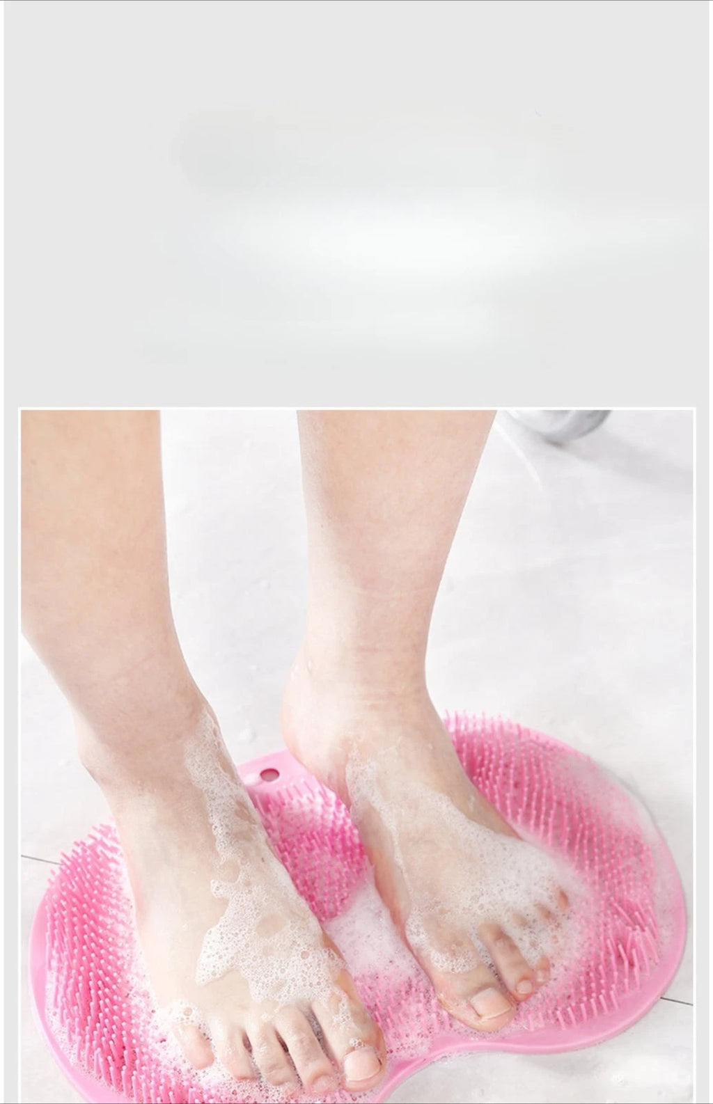 Silicone Rub Back Brush Non-slip Wash Foot Pad  with Sucker Massage Shower Mat