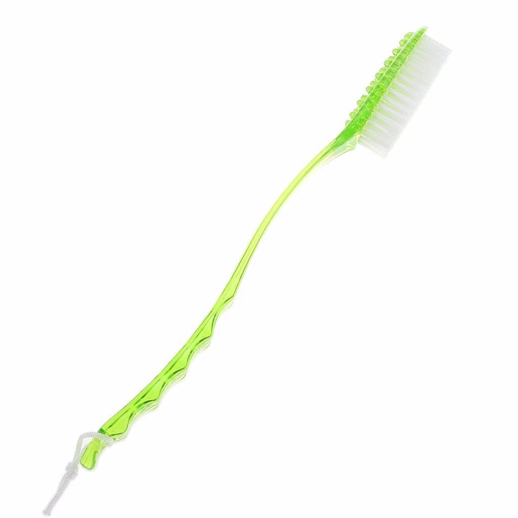 Long Handle Bristle Bath Brush, Body Scrub Brush, Massage Bead Bath Brush