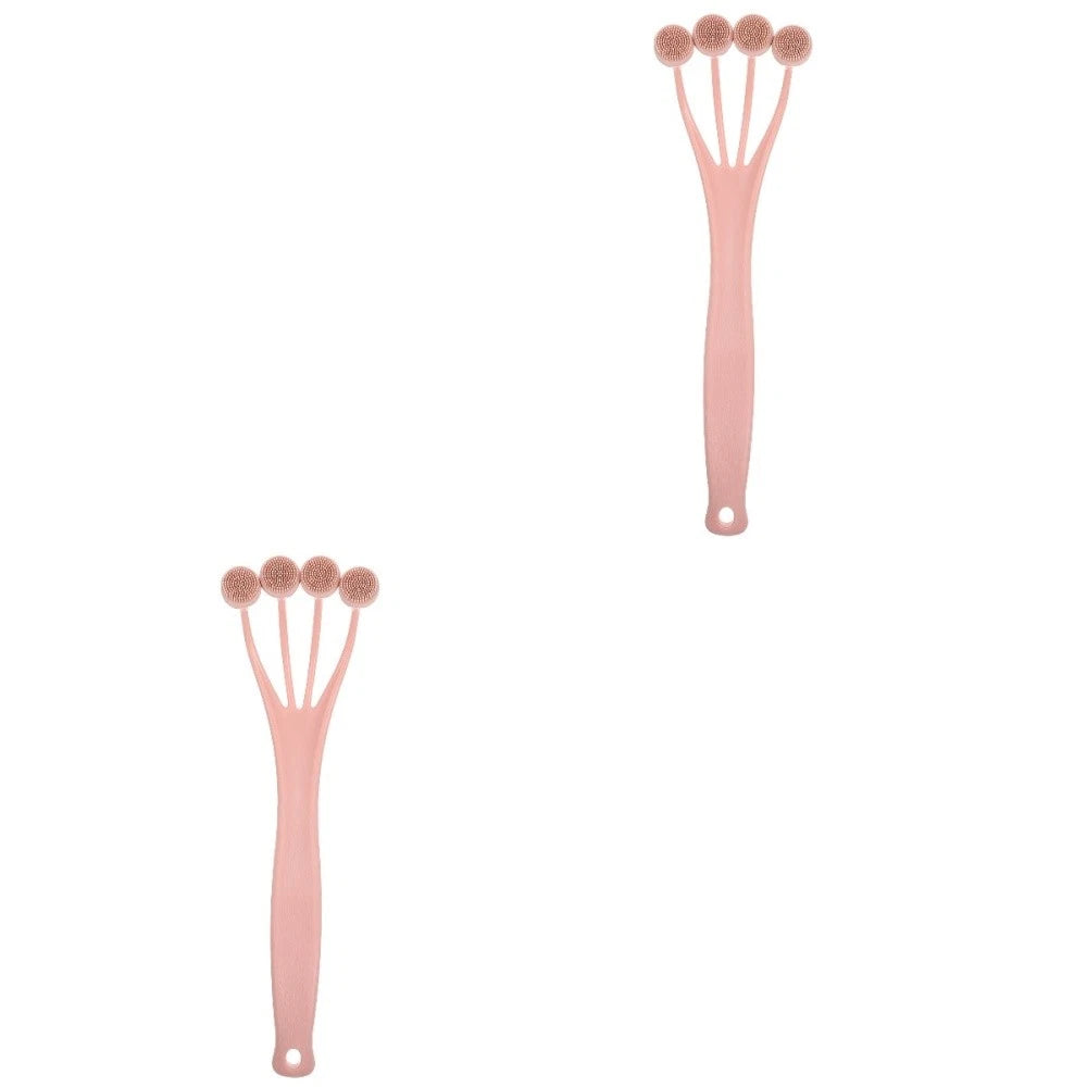 2 Pieces Exfoliating Bath Brush Shower Tool Back Scrubber for Body