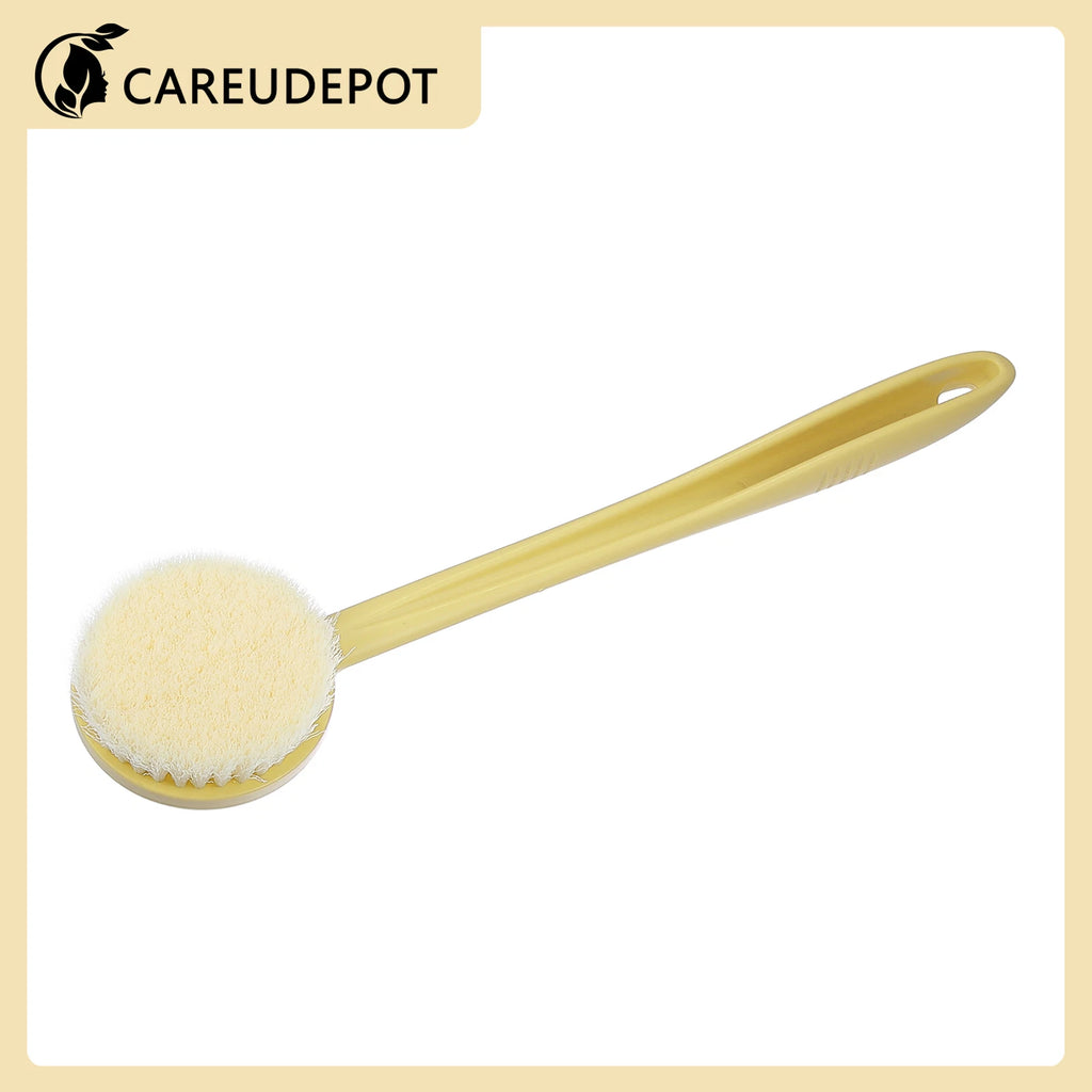 1Pcs Body Bath Brush Back Scrubber with Long Handle for Shower PP Beige