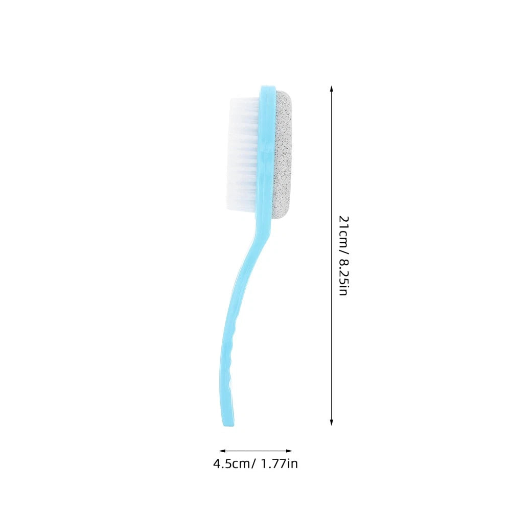 Foot Brush with Plastic Handle (Random Color) Bristle foot brush