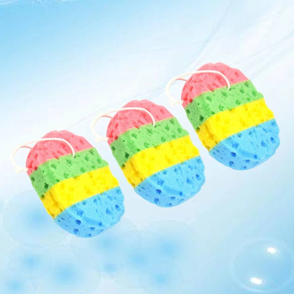 3 Pcs Bath Sponge Scrubbing Brush Sponges Scrubbers Bathing Tools