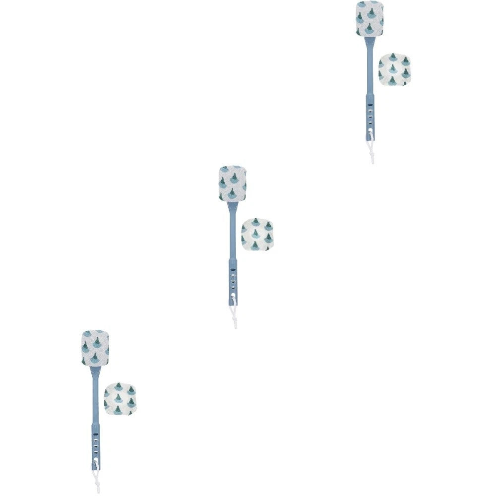 3 pcs Household Bath Brush Practical Shower Brush Back Cleaning Brush for