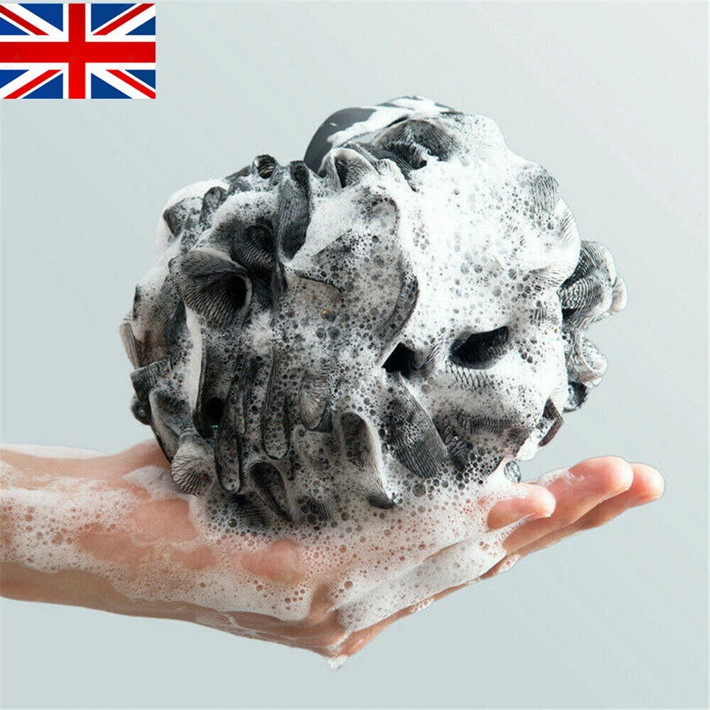 Shower Body Brush Ball Large Scrubber Sponge Exfoliating Puff Bath Mesh Ball-UK