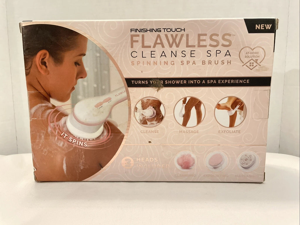 Flawless Cleanse Spa Cordless Spinning Bath Brush & 3 Attachments