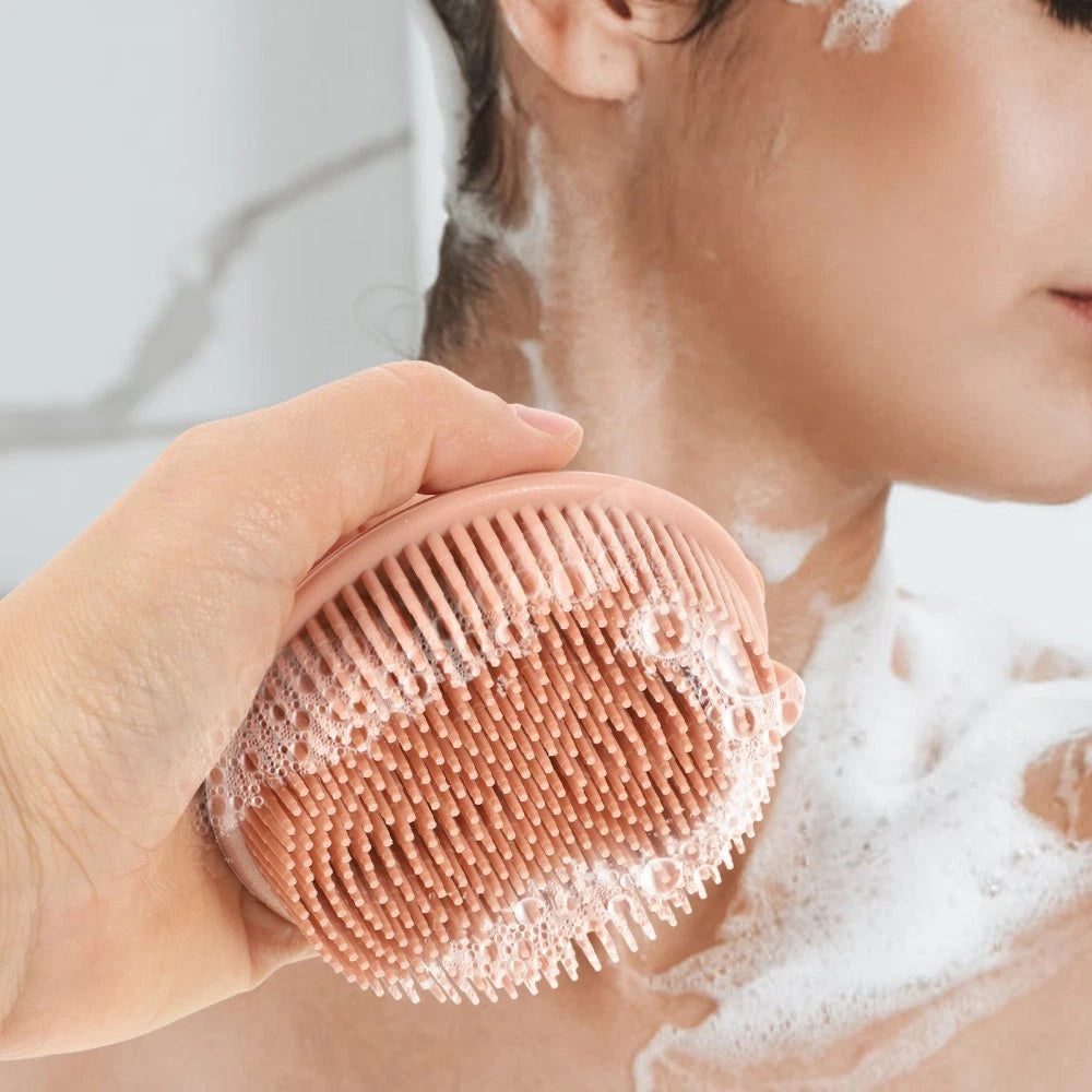 Bath Brush Exfoliating for Body Travel Soft Silicone Scrubber Shower