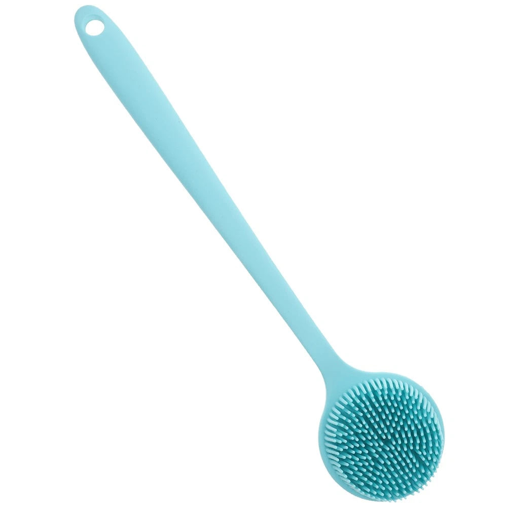 Long Handle Bath Brush Silicone Exfoliator Body Scrubber for Clesning