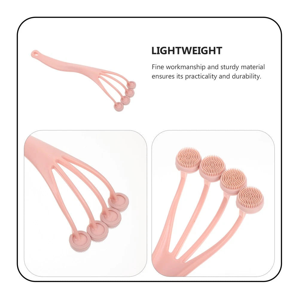 Exfoliating Bath Brush Back Scrubber Shower Tool Long Handle for