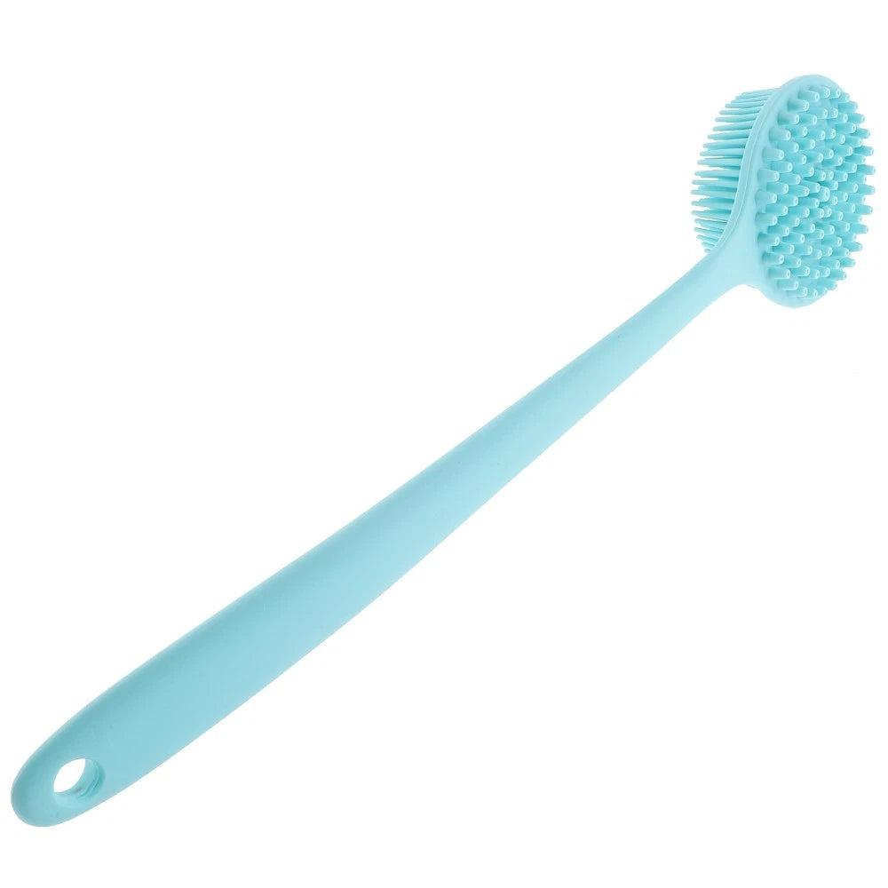 Long Handle Bath Brush Silicone Exfoliator Body Scrubber for Clesning