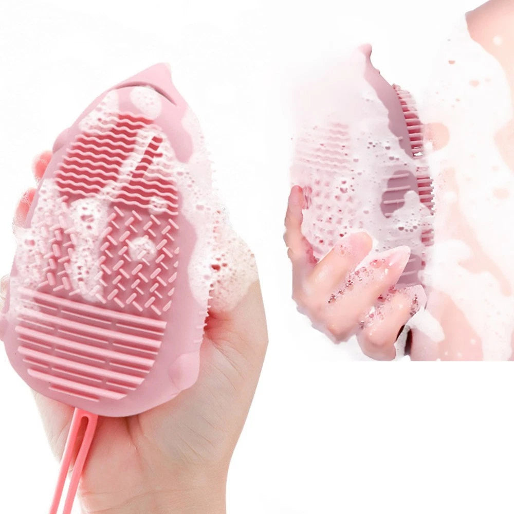Bath Brush Silicone Body Scrubber Shower Baby Bathroom for Bathing