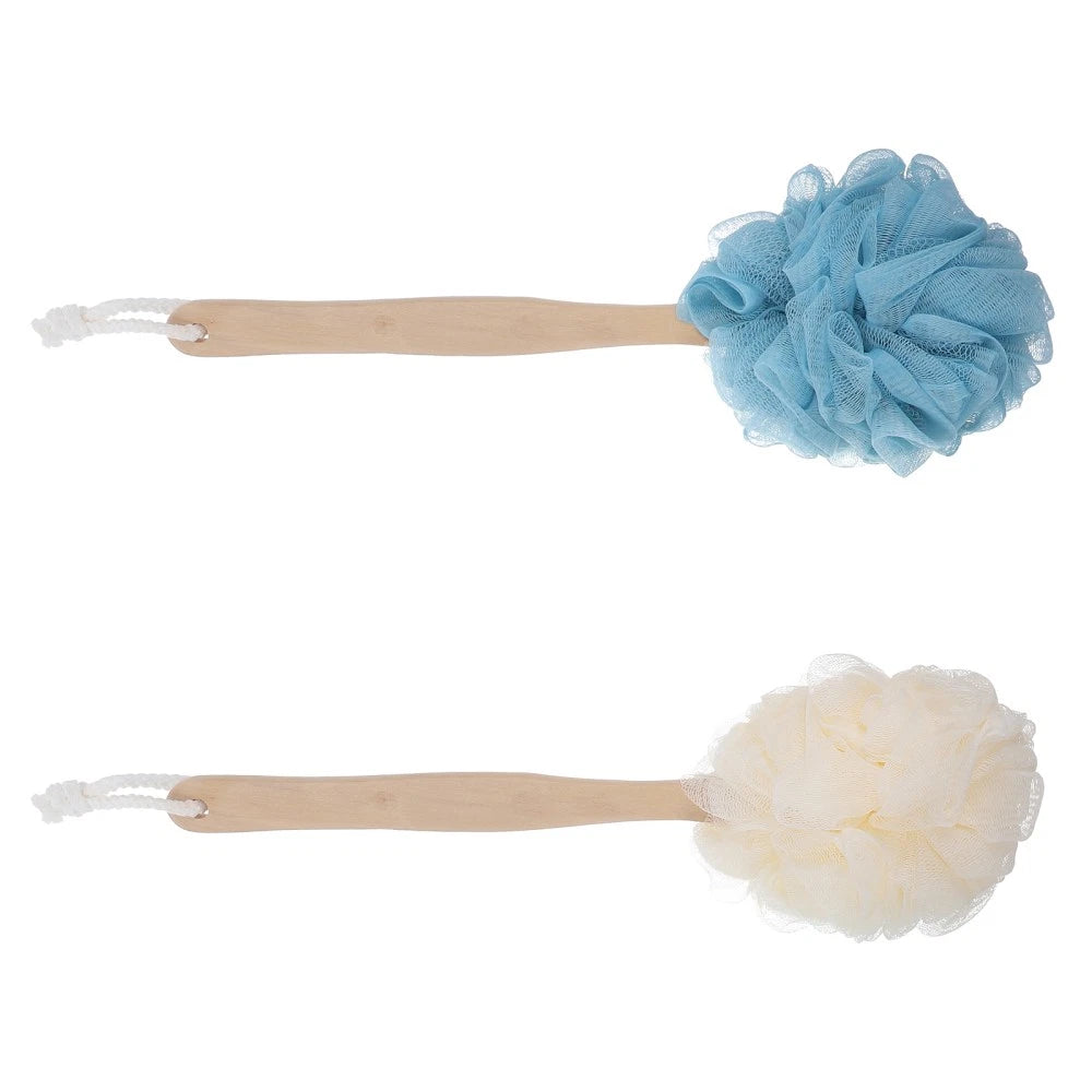 2 Pcs Man Bath Brushes for Shower Bathing Women with Long Handle