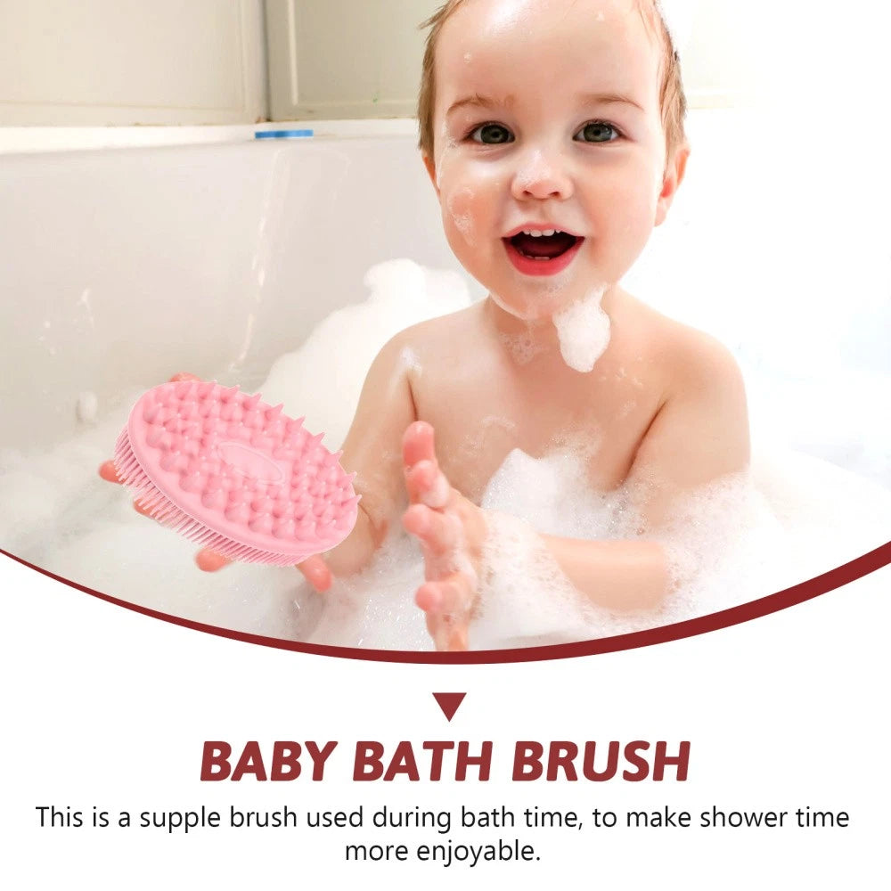2 Pack Silicone Bath Brush Child Man Massage for Infant Scrubber