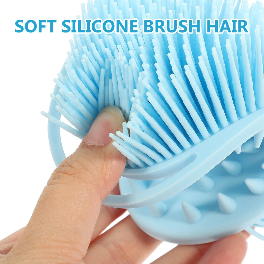 Bath Child Shower Scrubber Soft Double-sided Silicone Cleaning