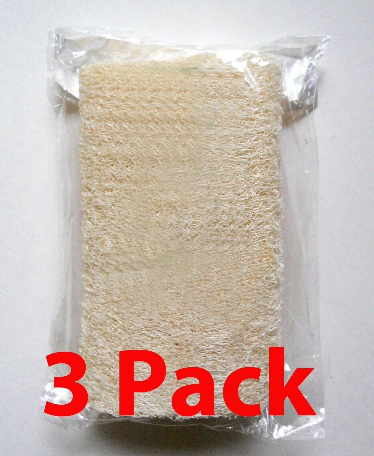 Lot of 3 Natural 5" Loofah Luffa Loofa Bath Shower Sponge Premium Spa Scrubber