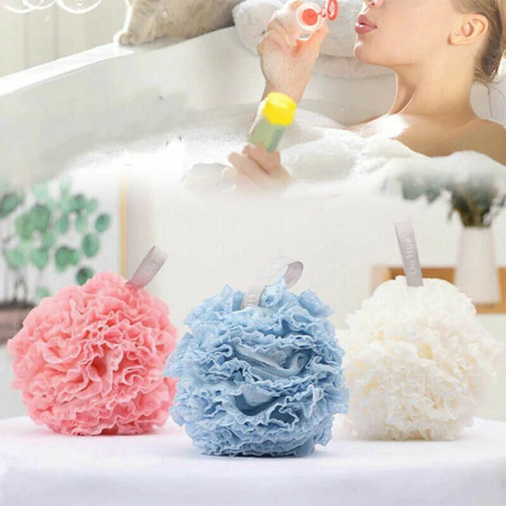 Loofah Ball Mesh Sponge Scrubber Scrunchie Shower Soft Bath Body Brush Buffer AU