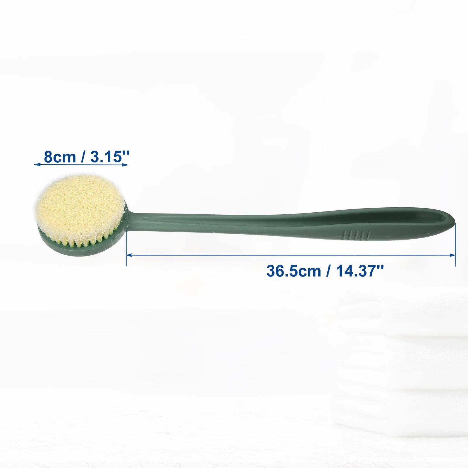 1Pcs Body Bath Brush Back Scrubber Massage for Shower with Long Handle PP Green