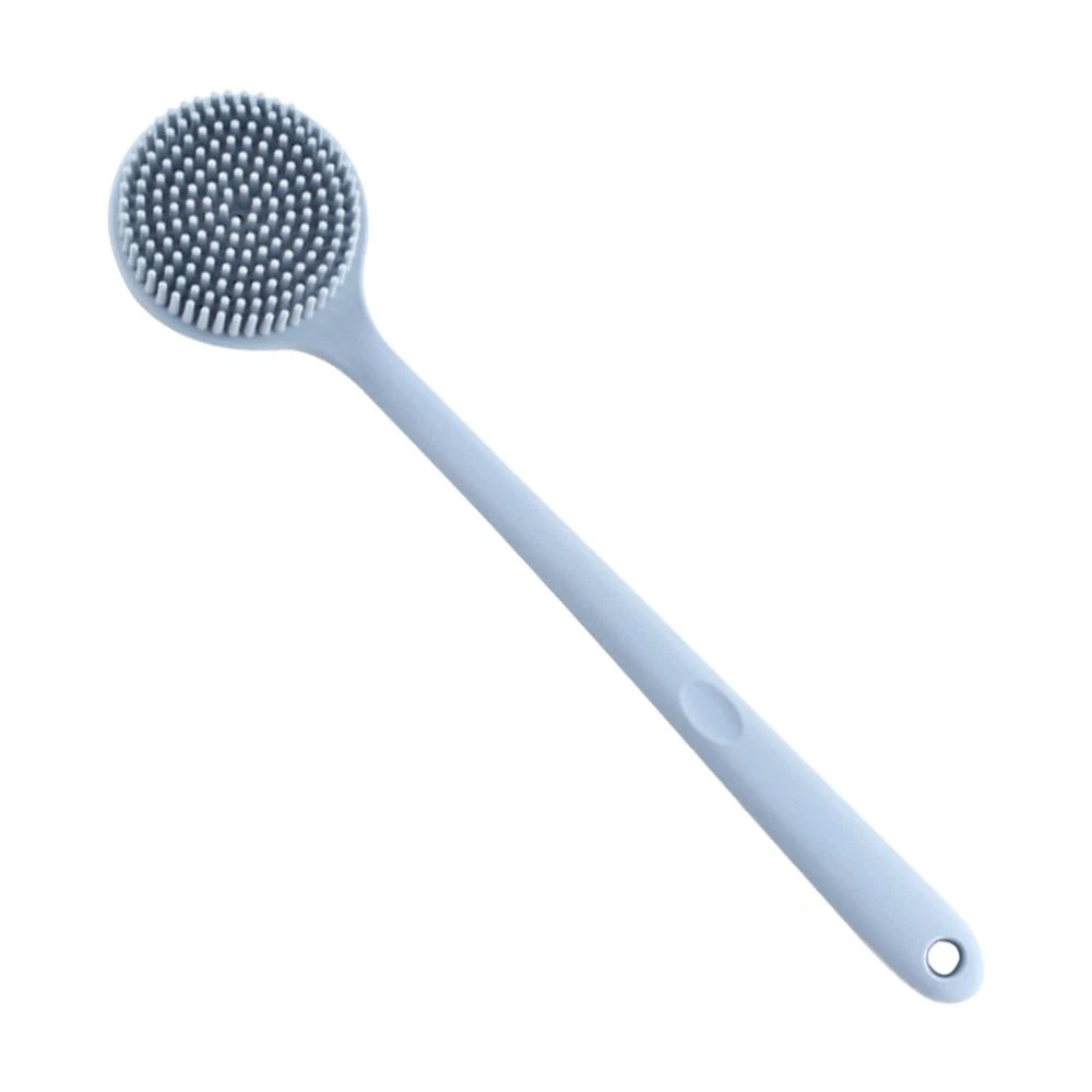 1pc Long Handle Shower Brush Silicone Body Brush Bath Brush Back Skin Scrubber