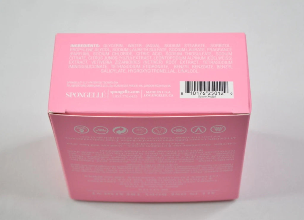 Spongelle SWEET ORCHID Infused Bath Shower Body Sponge Buffer 3.5 Oz