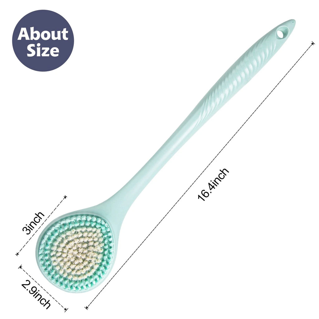 BEDELITE Back Scrubber for Shower - Long Handle Bath Brush (16.4 inches) with...