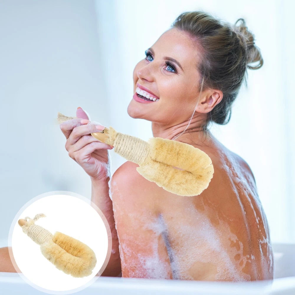 Sisal Shower Brush Body Exfoliator Scrubber Exfoliating Back Bath