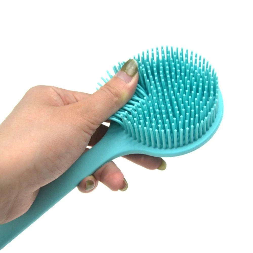 Silicone Bath Brush Back Exfoliator for Shower Exfoliating Scrub Long Handle
