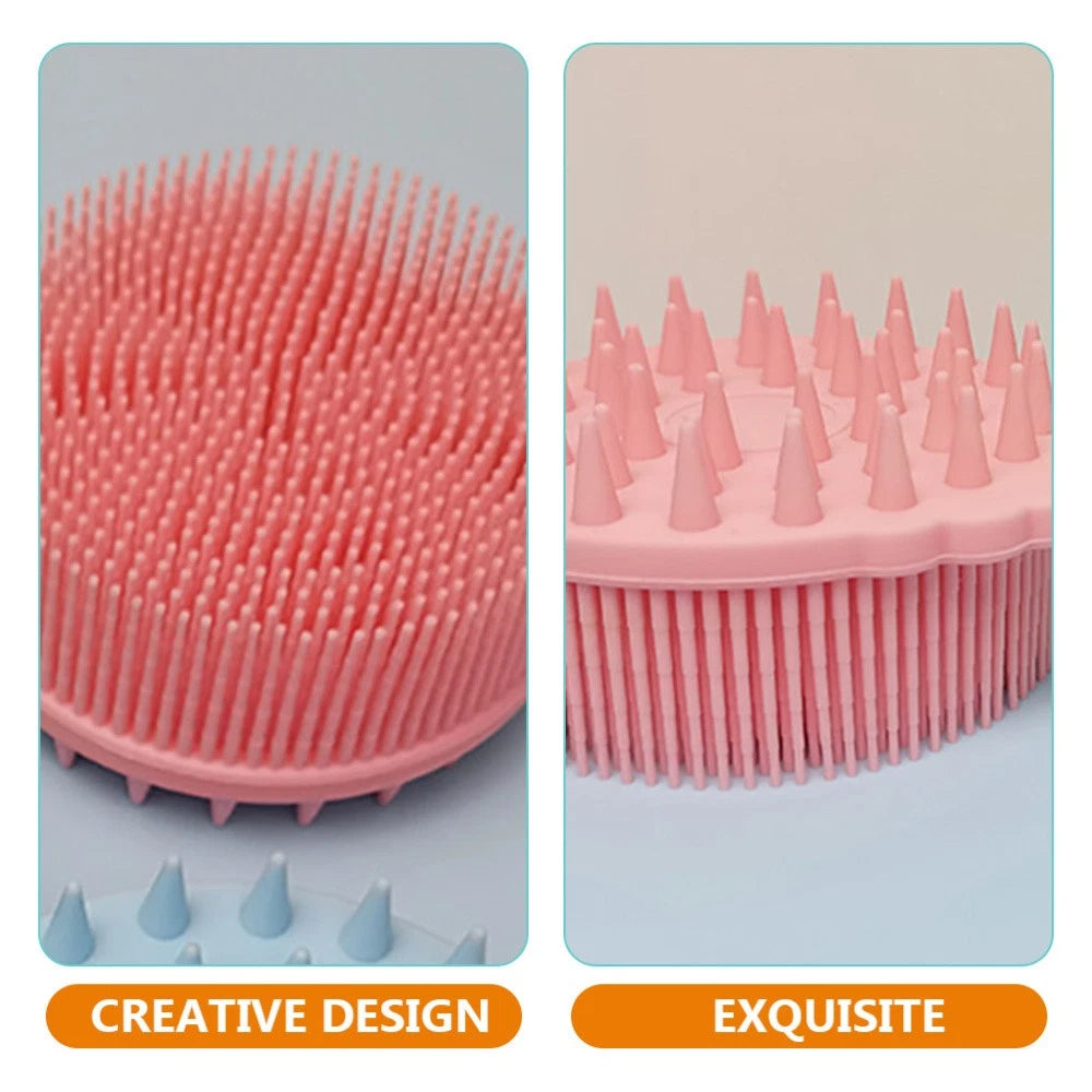 Bath Brush Child Baby Silicone Body Shower Brushes Cleansing Hair Scrubber