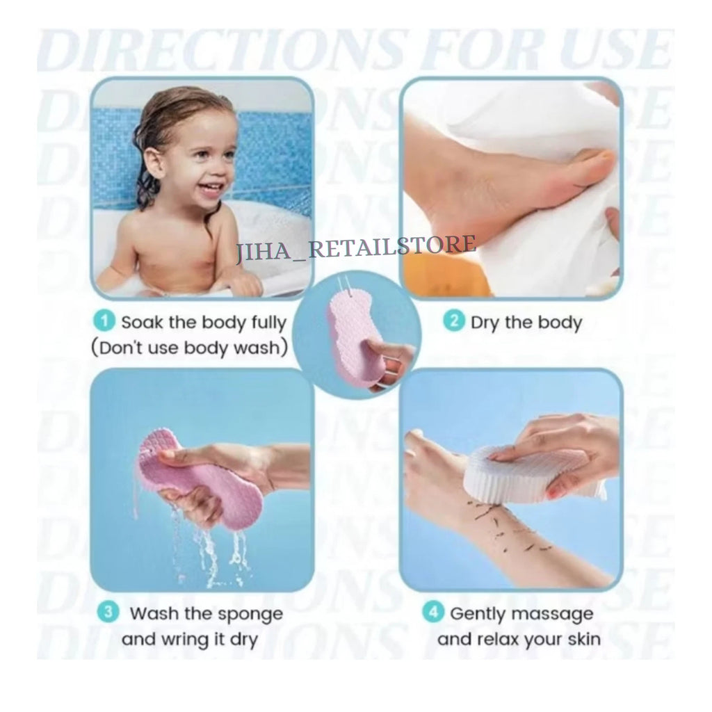 Ultra Soft Bath Shower Sponge Body Scrubber Dead Skin Remover Exfoliator