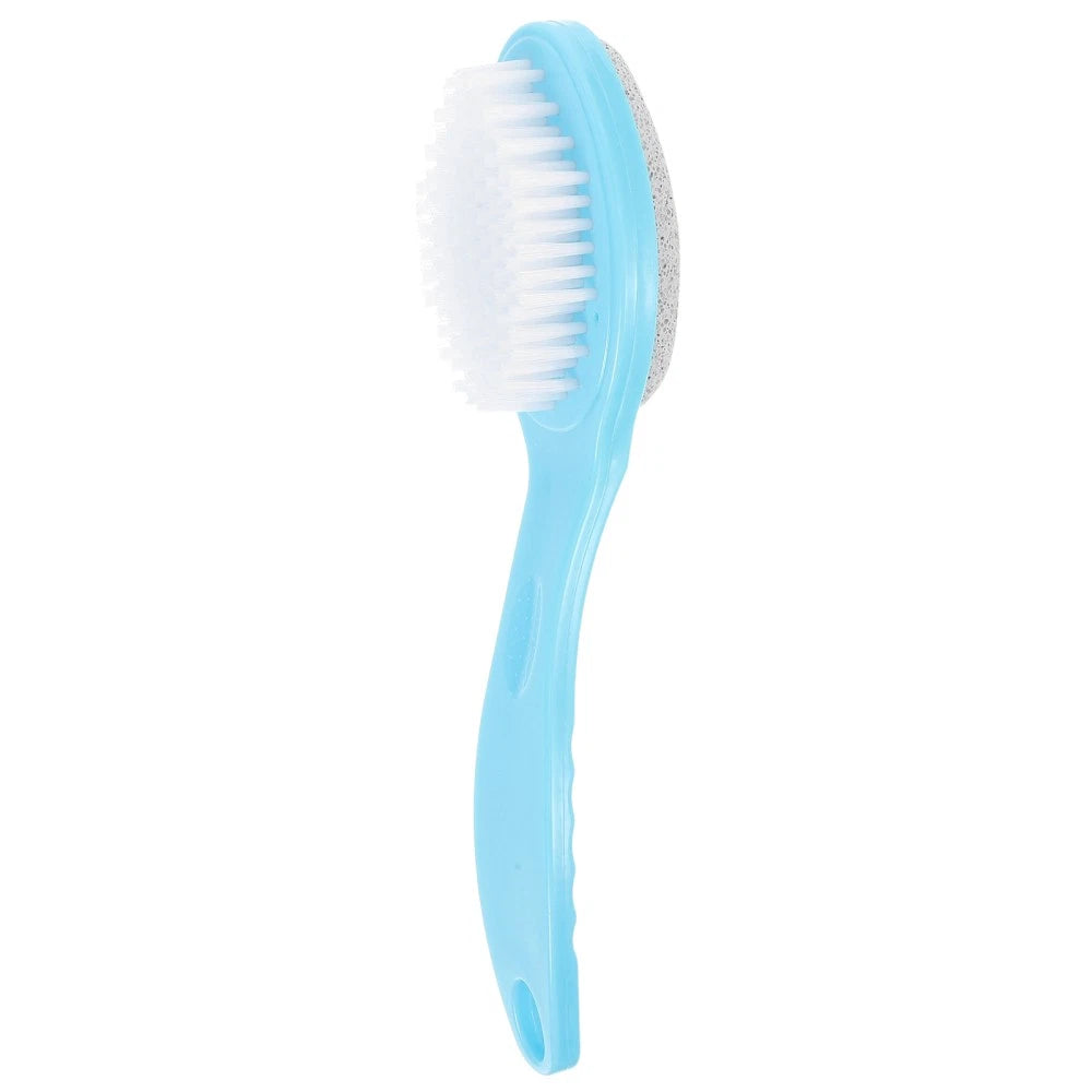 Foot Brush with Plastic Handle (Random Color) Bristle foot brush