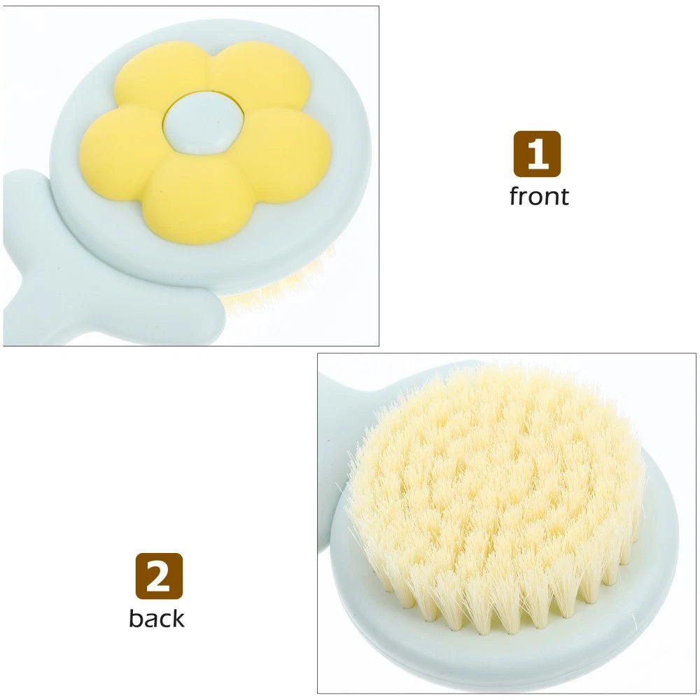 Flower Bath Brush Back Scrubber for Shower Exfoliating Body with Handle