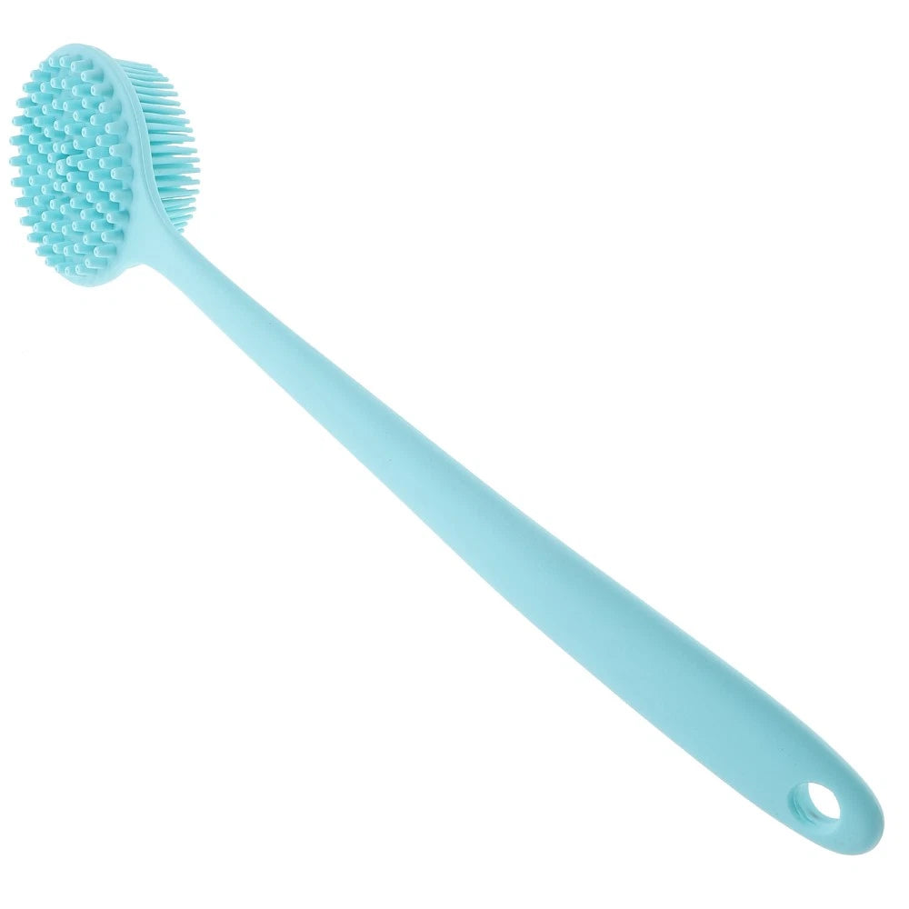 Long Handle Bath Brush Silicone Exfoliator Body Scrubber for Clesning