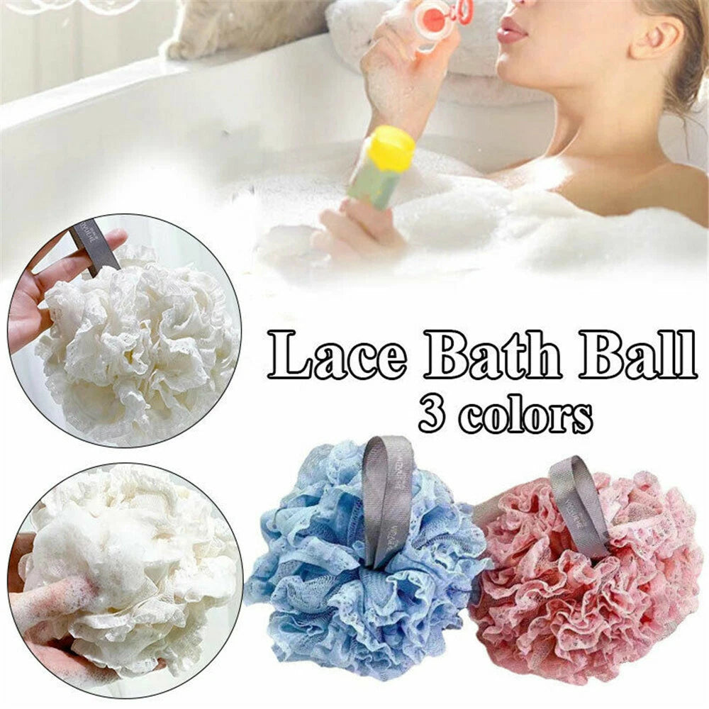 Loofah Ball Mesh Sponge Scrubber Scrunchie Shower Soft Bath Body Brush Buffer AU