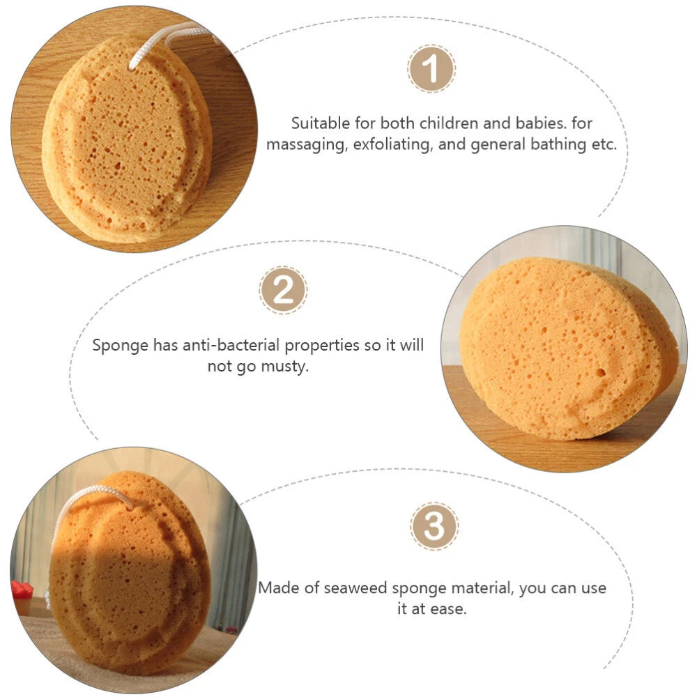 4Pcs Adult Shower Sponge Bath Natural Sea Massaging Household Bathing Brush