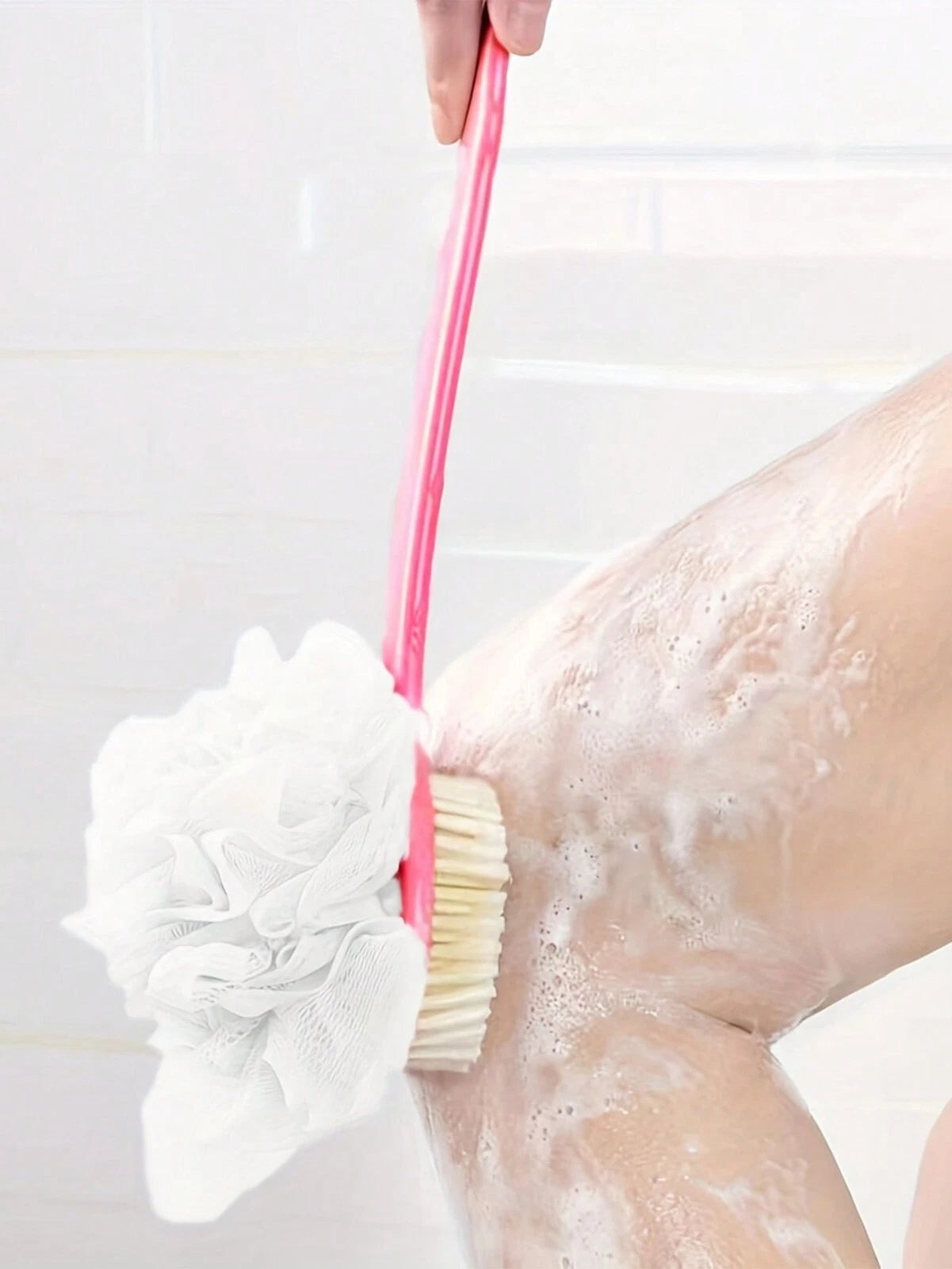 Long Handle Shower Bath Body Brush With Soft Bristles Back Massage Scrubber