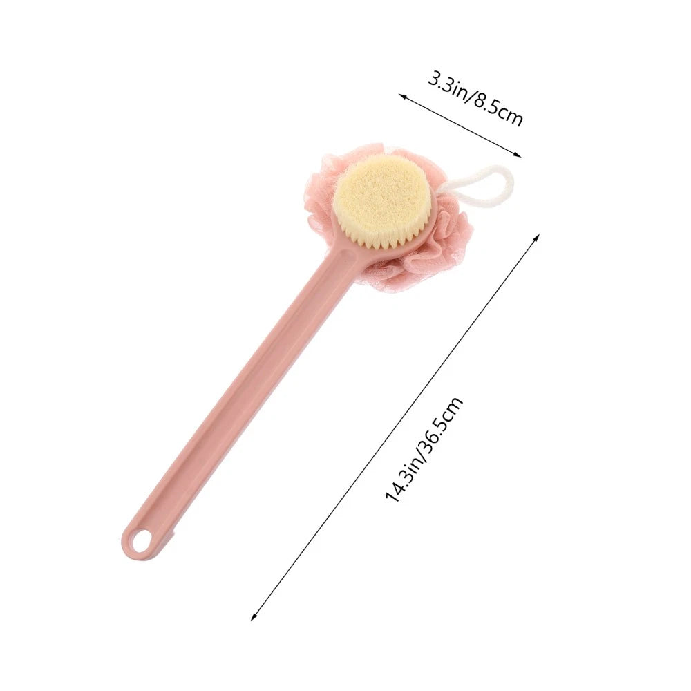 2pcs Long Handle Bath Brush Bristle Bathing Brush Household Bathing Accessories