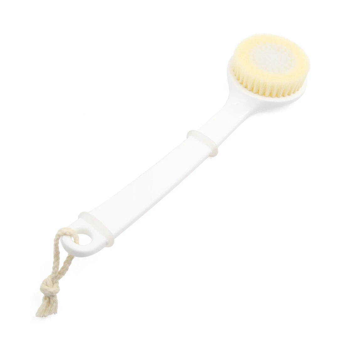 Nylon Soft Bristle Curved Handlebar Body Clean Brush Bath Shower Scrubber Tool