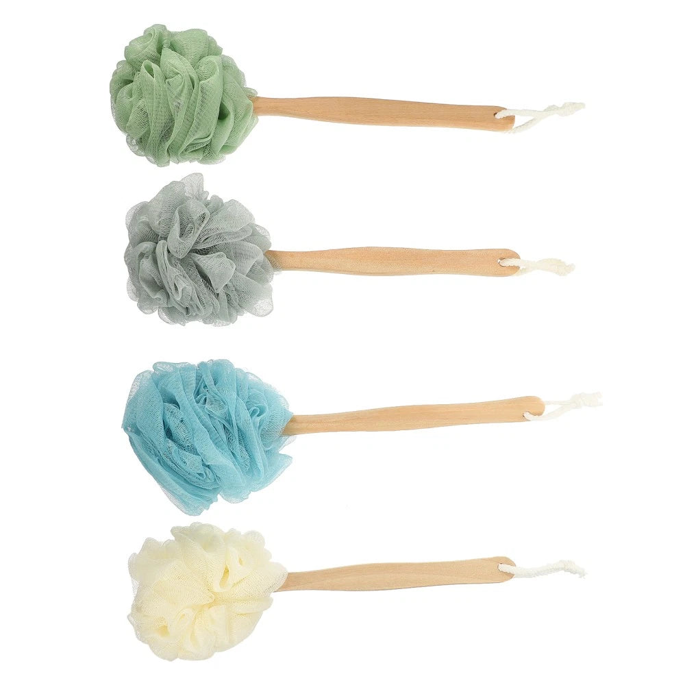 4 Pcs Bath Brush Rubs Back Ball Man Scrubber Scratcher for Shower