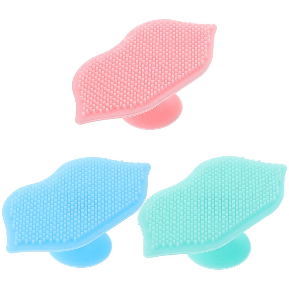 3 Pcs Silicone Cleansing Brush Baby Face Exfoliator Scrubber Cleanser