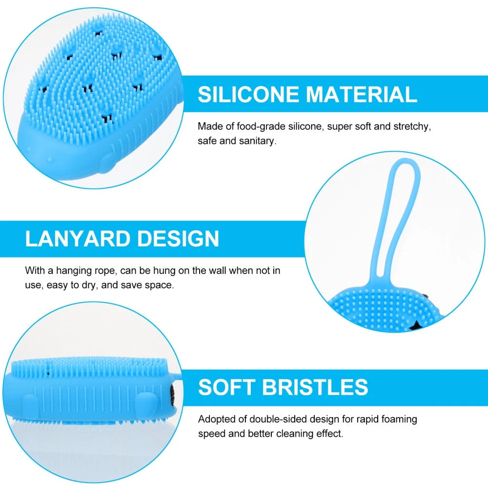 1Pc Silicone Bathing Brush Household Shower Brush Useful Body Bathing Scrubber