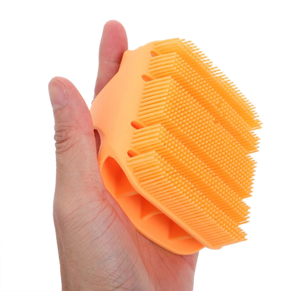 Silicone Bath Massage Brush Man Bathing Back Scrubber for Shower Men