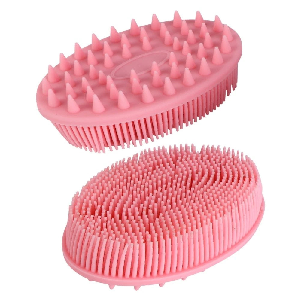 2Pcs Baby Shower Bath Brush Massage Shower Brushes for Home Travel