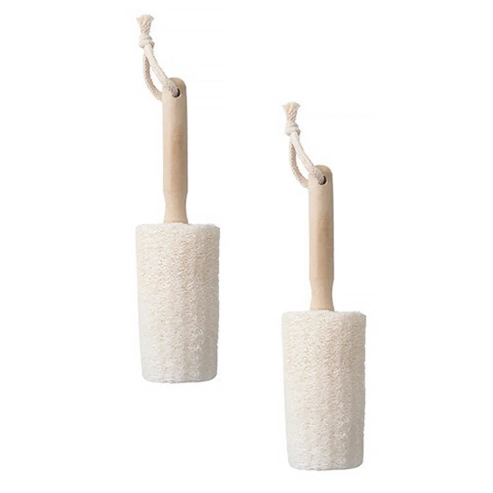 2Pcs Loofah Back Scrubber Loofah Shower Brush for Natural Exfoliation