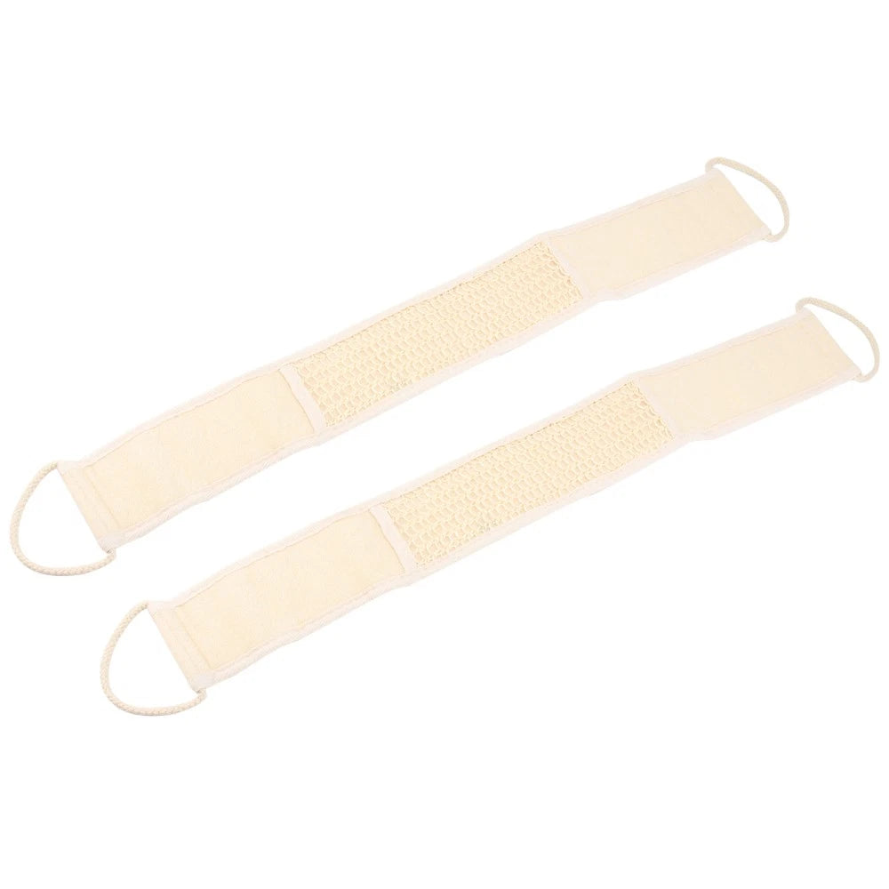 2Pcs Bath Body Brush Back Scrubber Strap Body Washer Shower Back Exfoliator