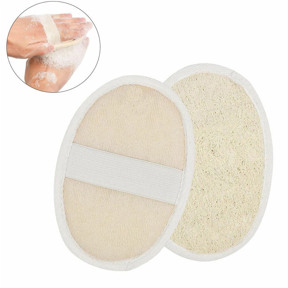 1/2/5X Biodegradable Shower Brushes Natural Loofah Exfoliating Sponge for Bath/